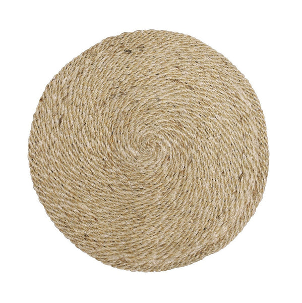 Jute Round Placemat Thread Design