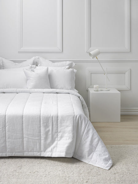 White Linen Quilt