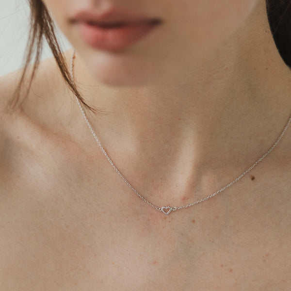Sophie Dotty Love Necklace in silver image 2