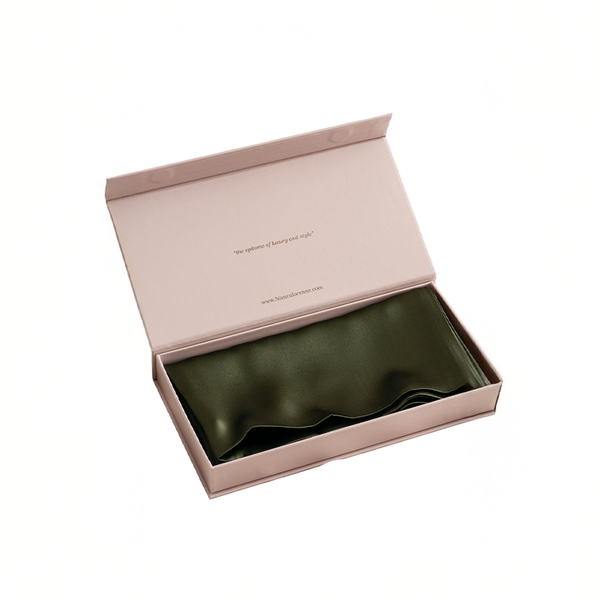 Bianca Lorenne Silk Pillowcase in Olive