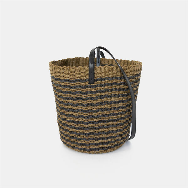 Sophie Bring It Bag in Black with Moss Stripe 