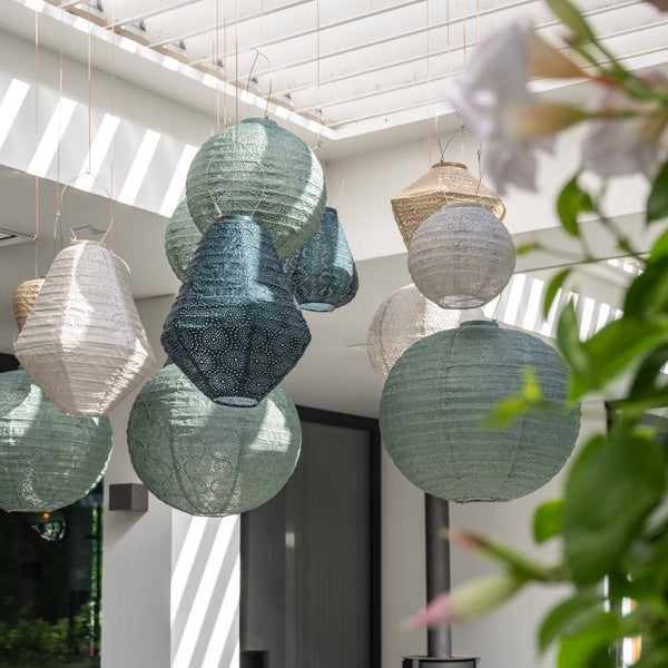 Lumiz Lantern Round 30cm - Sage Green Folia – Thread Design