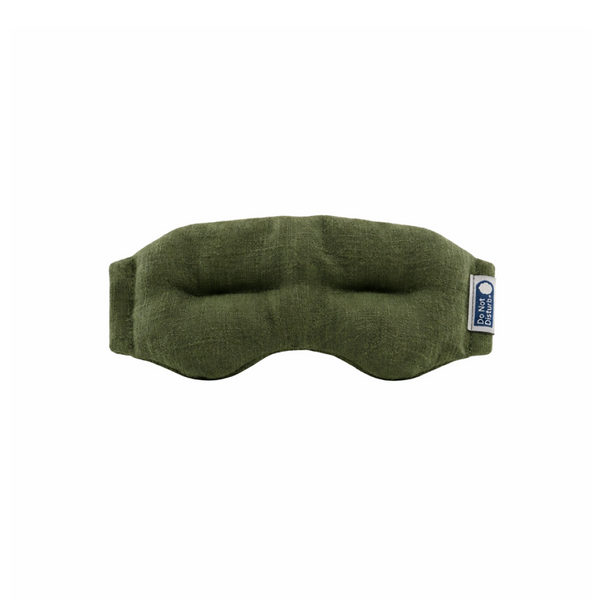 Do Not Disturb Weighted Linen Eye Mask - Moss