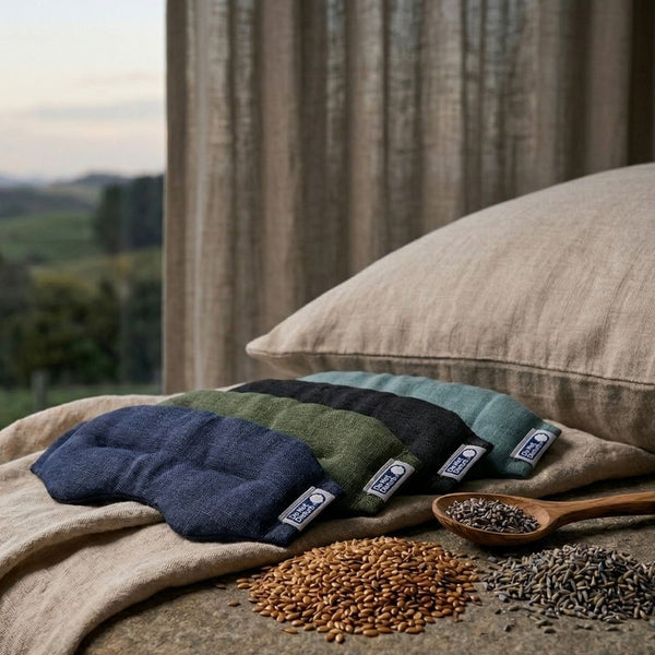 Do Not Disturb Weighted Linen Eye Mask - Moss image 3