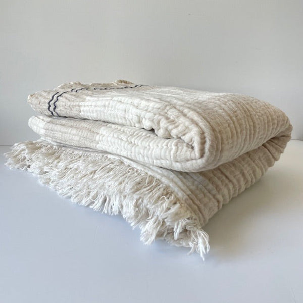 Loomwares Tulle Linen Throw Blanket image 2
