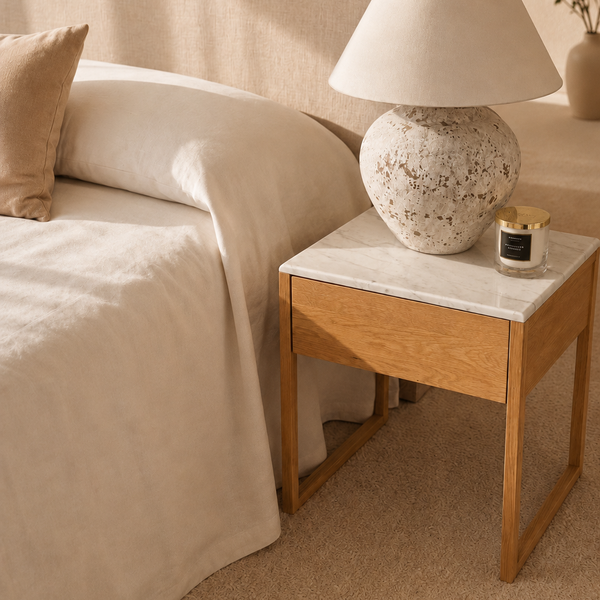 Thread Design Wilton Drawer Bedside Marble Top styled
