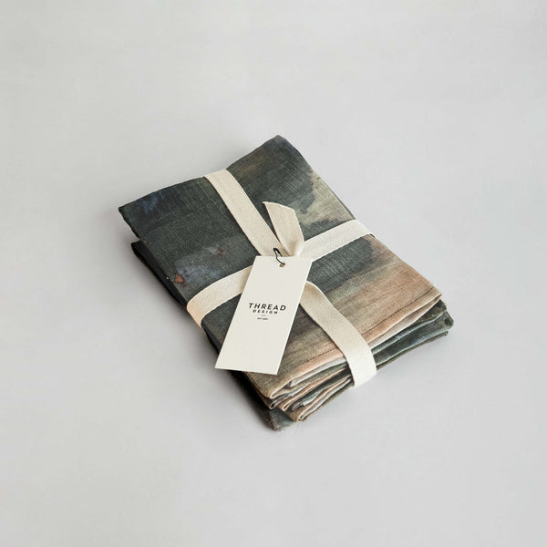 Thread design Cosmic Ocean Linen Napkins Set of 4
