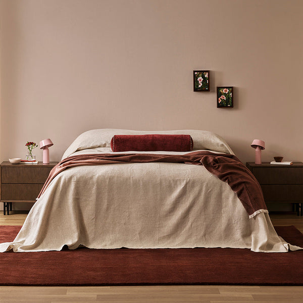 Elliot Bolster Cushion - Oxblood