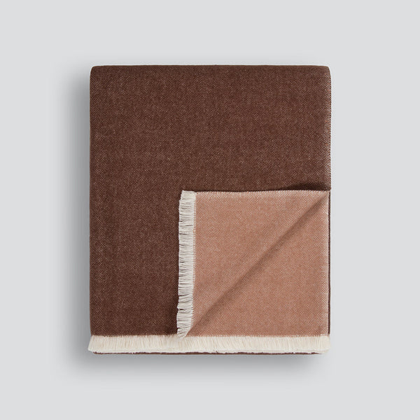 Langford Ecru Throw - Raisin