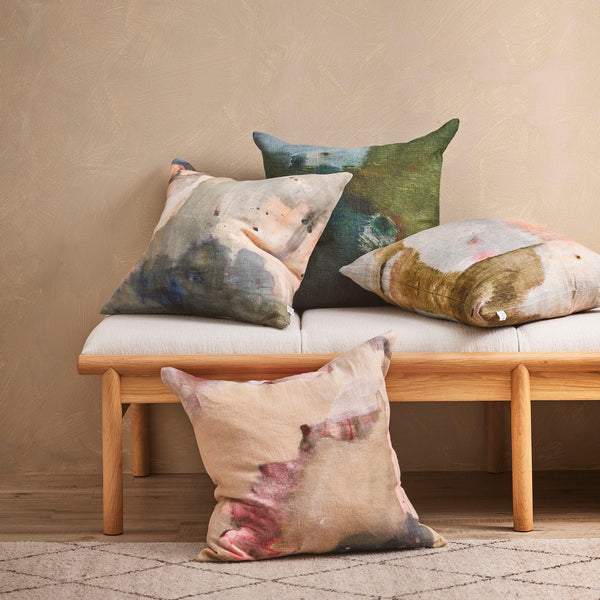 Thread Design Cosmic Ocean Cushion on bench
