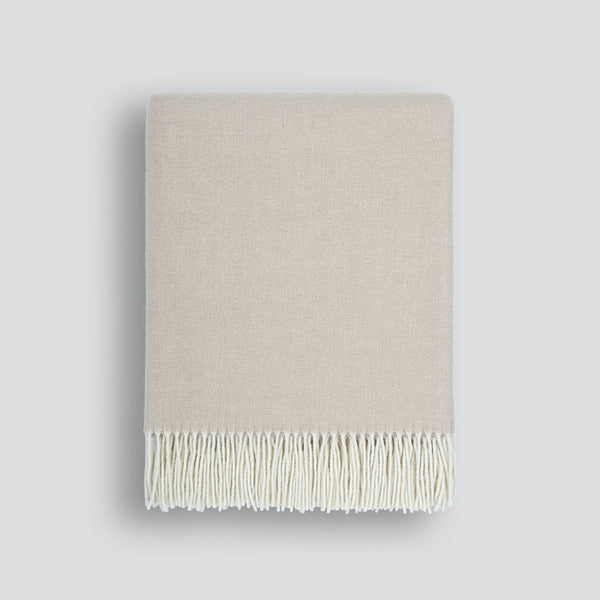 Baya Mosman 100% Merino Throw - Oyster