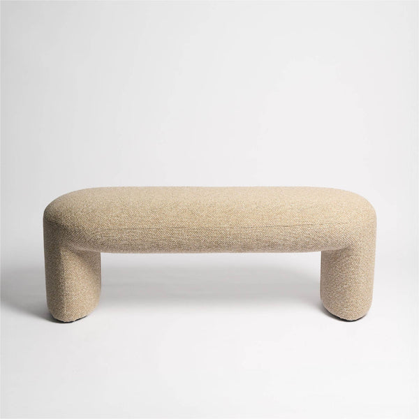Oscar Upholstered Bench in Beige