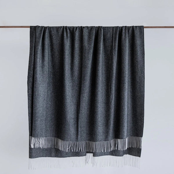 Loomwares Cashmere Merino Throw XL in Storm grey