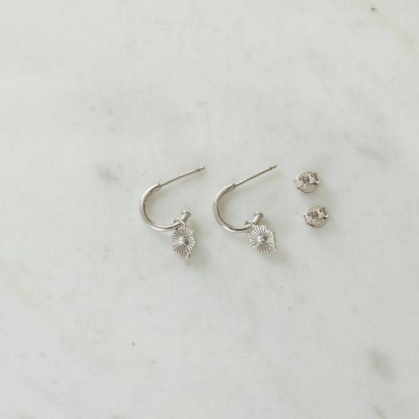 Sophie Love Lily Hoop Studs in Silver