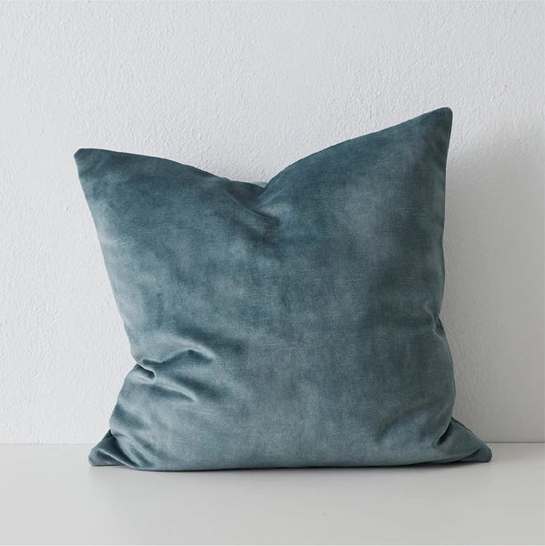 Velvet Cushion in Aqua 50x50