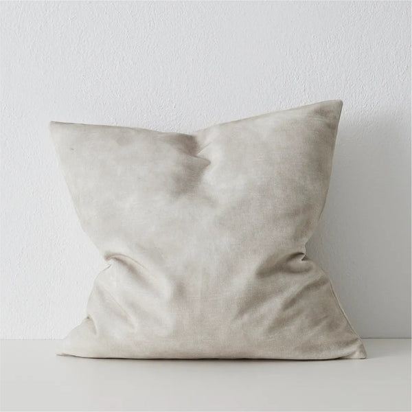 Velvet Cushion in Ecru 50x50