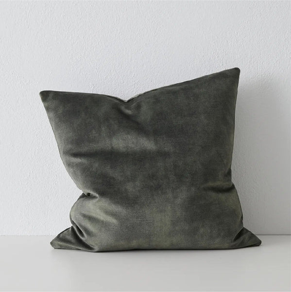 Velvet Cushion in Jade green 50x50