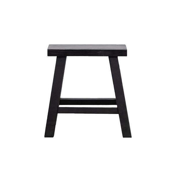 Elm Rectangle Stool - Black