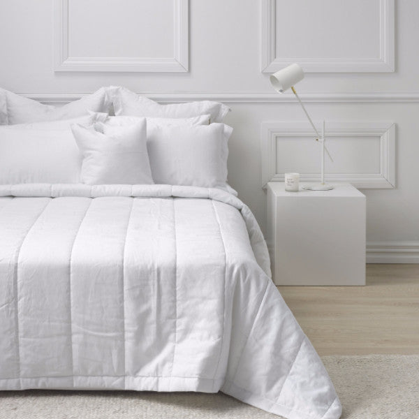 White Linen Quilt