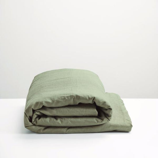 Thread Design Olive Linen Duvet Cover