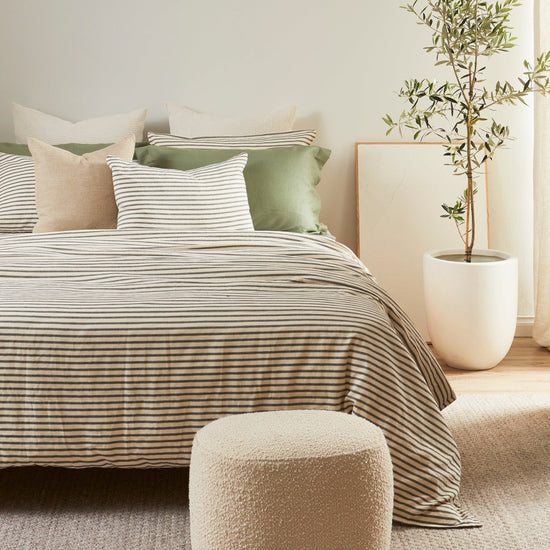 Thread Design White Linen Duvet Cover