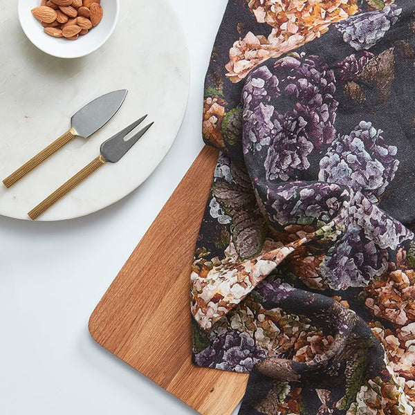 Hydrangea Linen Tea Towel