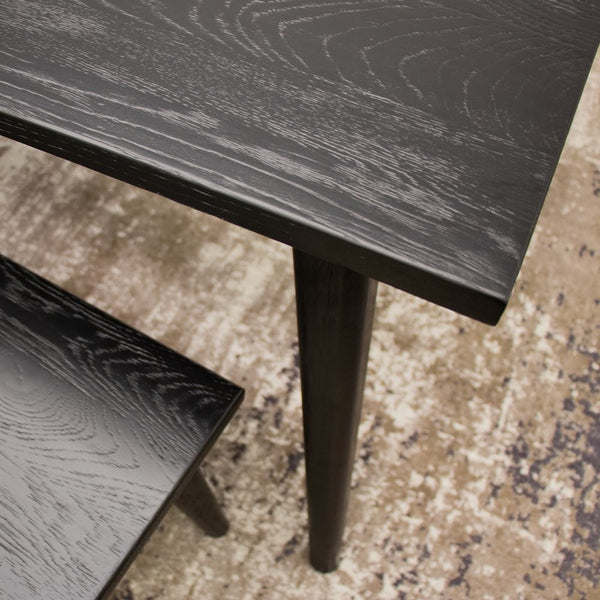 Vaasa Oak Bench - Black pre order